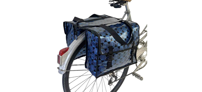 Sacoche vélo - double - noir & bleu - 22