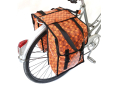 double sacoches vélo imperméable orange et noir