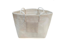 Panier plastique recyclé blanc