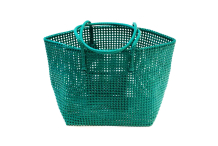 Panier plastique recyclé vert bouteille