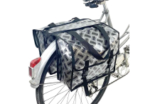 Sacoche vélo - double - noir&argenté